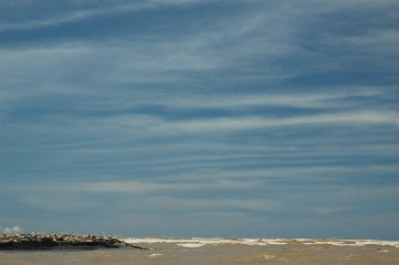 Sluierbewolking (cirrus), Tortuguero, Costa Rica